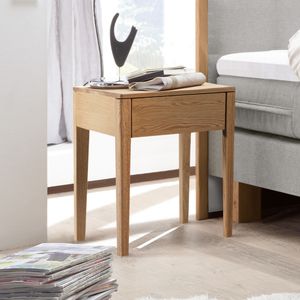 Nachttisch Denar Eiche/Nussbaum Massivholz H 58cm