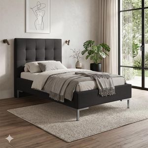 HOMELIV. Einzelbett Taviel Komfort Webstoff