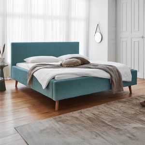 HOMELIV. Polsterbett Calypso Komfort Microteddy Abriamo mit Bettkasten und Lattenrost