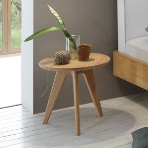Bett-Beistelltisch Rakaia Eiche Massivholz