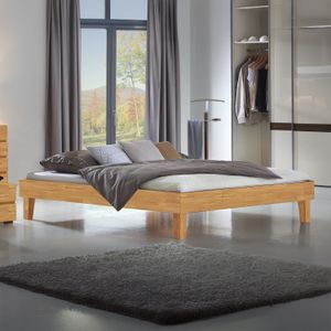 Bett Laredo Komfort Buche Massivholz ohne Kopfteil