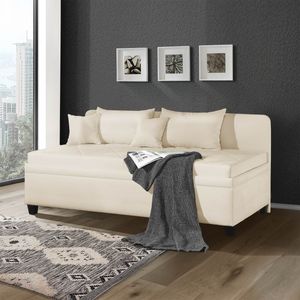Sofaliege Kamina Komfort Microvelours mit Bettkasten
