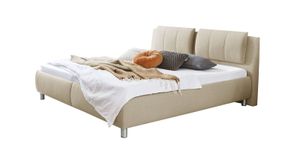 Polsterbett Gusana Webstoff mit Bettkasten