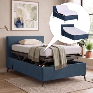 Polsterbett Josephine Komfort Velours mit Pflegebett-Funktion und Lattenrost