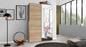 Schwebetüren-Kleiderschrank Nocera Eiche Dekor