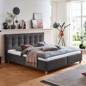 Polsterbett Lusaka Webstoff mit Bettkasten