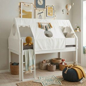 Mini-Hochbett Kids Town Tipi Buche teilmassiv mit Lattenrost