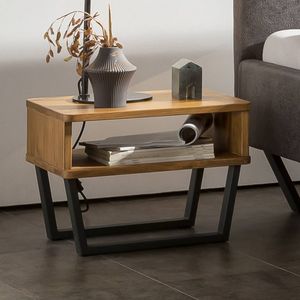 Nachttisch Ingul Eiche Massivholz H 36cm