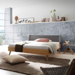 Bett Sandel Wildeiche Massivholz