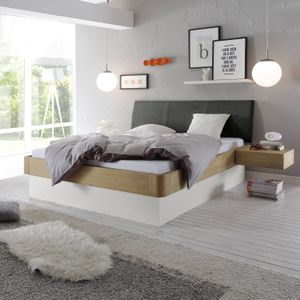 Bett Majuro Komfort Eiche Massivholz mit Bettkasten