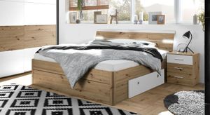 Schubkasten-Bett mit Nachttischen Duana