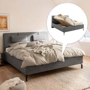SCHÖNER WOHNEN-Kollektion Polsterbett Madrid Komfort Webstoff mit Bettkasten und Lattenrost 180x200 cm