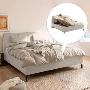 SCHÖNER WOHNEN-Kollektion Polsterbett Madrid Komfort Webstoff mit Bettkasten und Lattenrost 180x200 cm