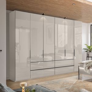Musterring Falttüren-Kleiderschrank San Antonio mit Schubladen und Glasfront Champagner