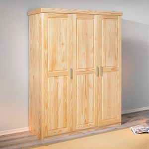 Drehtüren-Kleiderschrank Graz Kiefer Massivholz