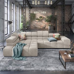 HOMELIV. Ecksofa Charlotta 319x215x82cm Feincord