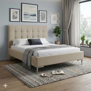 HOMELIV. Doppelbett Taviel Komfort Webstoff