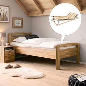 HOMELIV. Seniorenbett Luise Komfort Wildeiche Massivholz