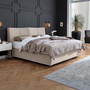 Musterring Boxspringbett Elias Webstoff JAB Kollektion mit Kopfteil geschwungen
