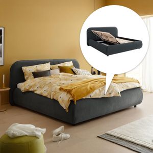 SCHÖNER WOHNEN-Kollektion Polsterbett Lissabon Komfort Webstoff mit Bettkasten und Lattenrost 180x200 cm