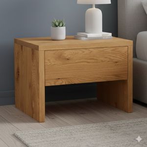Nachttisch Tumas Wildeiche Massivholz H 35cm