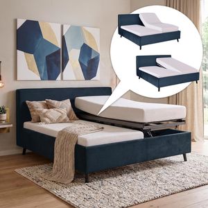 Doppelbett Thea Komfort Velours mit Pflegebett-Funktion und Lattenrost