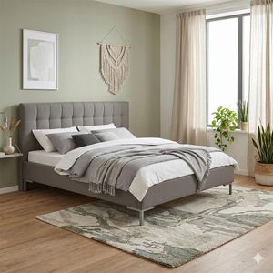 HOMELIV. Doppelbett Taviel Komfort Webstoff