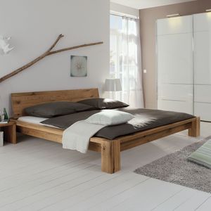 Bett Perugia Komfort Wildeiche Massivholz