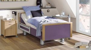 Komfortbett mit Pflegebett-Funktion Sylt Webstoff