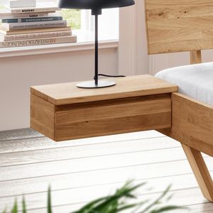 HOMELIV. Schwebenachttisch Bekas Kernbuche Massivholz