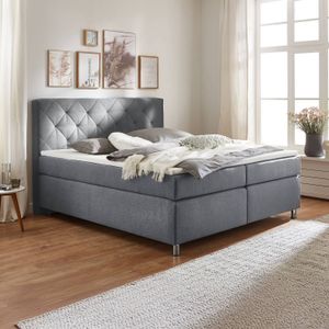 HOMELIV. Boxspringbett Cordelia Webstoff