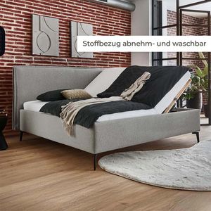HOMELIV. Polsterbett SwitchIT Sheffield Webstoff mit Bettkasten und Lattenrost