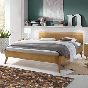 Bett Manouba Eiche Massivholz