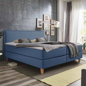 HOMELIV. Boxspringbett Zibo Webstoff