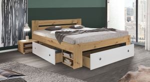Schubkasten-Bett mit Nachttischen Eibar
