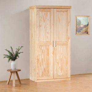 Drehtüren-Kleiderschrank Ternitz Kiefer Massivholz