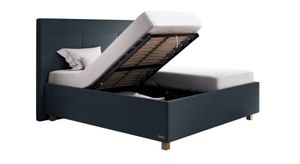 SCHLARAFFIA Polsterbett Verdi Komfort Microvelours/Webstoff mit Bettkasten und Lattenrost