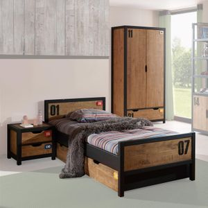 Jugendzimmer-Set Beli Kiefer teilmassiv