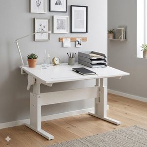 LIFETIME Schreibtisch Original Kiefer Massivholz neigbar
