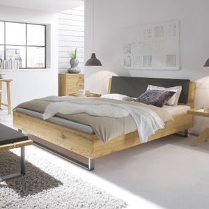 Bett Valletta Komfort Wildeiche Massivholz