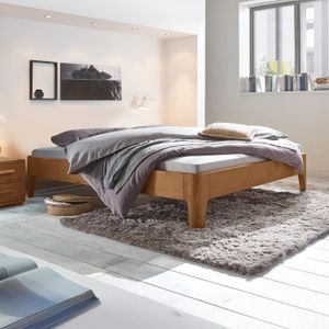 Bett Lugo Eiche Massivholz ohne Kopfteil