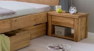 HOMELIV. Nachttisch Areska Wildeiche Massivholz H 40cm