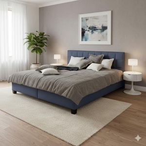 Polsterbett Sansone Webstoff mit Bettkasten