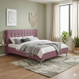 HOMELIV. Doppelbett Taviel Komfort Webstoff