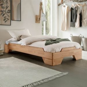 Stapelbett Narvik Buche Massivholz ohne Kopfteil