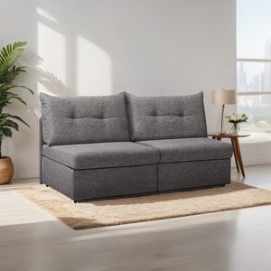 Schlafsofa Retford Webstoff/Velours mit Bettkasten