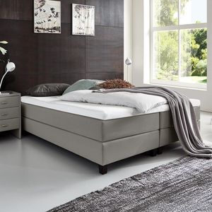HOMELIV. Boxspringbett Luciano Webstoff ohne Kopfteil