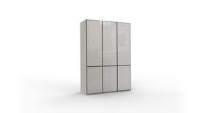 Drehtüren-Kleiderschrank Loyd mit Glasfront