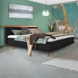 Boxspringbett Mavilla Eiche Webstoff
