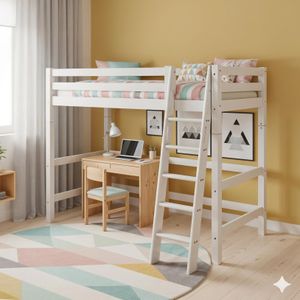 Maxi-Hochbett Kids Paradise Kiefer Massivholz mit Lattenrost
